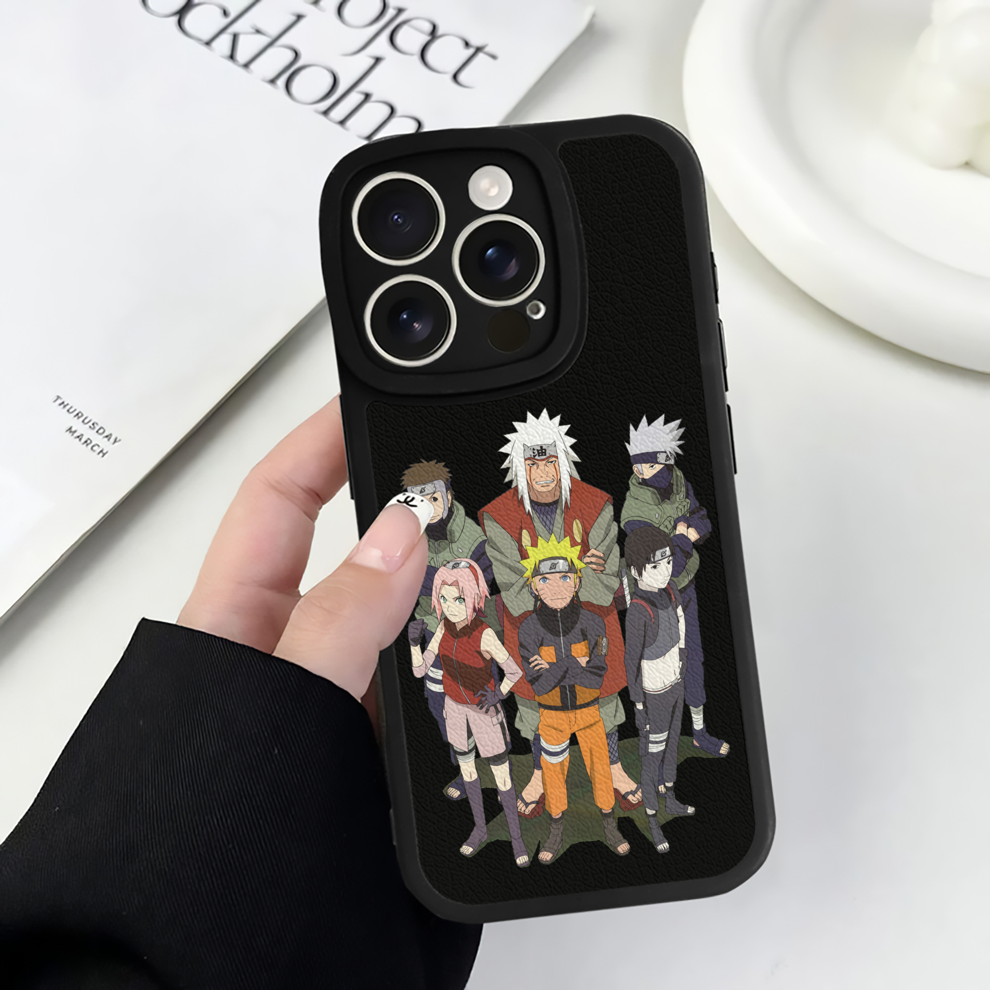 （画像用） NARUTO -ナルト- うずまき ナルト Uzumaki Naruto 【iPhone 16シリーズ対応】シリコンスマホケース（レザー調） 材質：シリコン